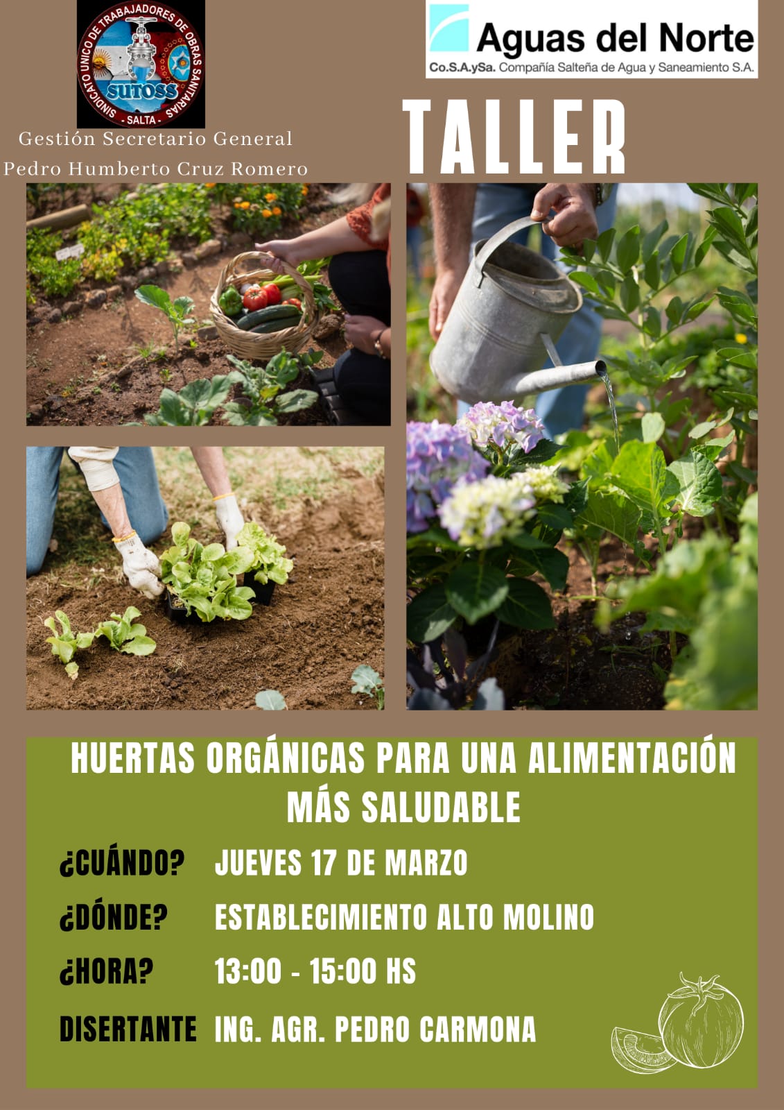 MES DE LA MUJER: Taller de Huertas Orgánicas para una Alimentación Más Saludable