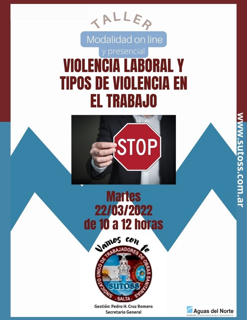 MES DE LA MUJER: Taller de Violencia Laboral y Tipos de Violencia en el Trabajo
