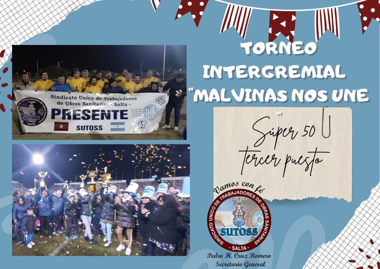 TERCER PUESTO PARA NUESTRO SÚPER 50 EN «MALVINAS NOS UNE»