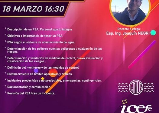 WEBINARIO «PLANES DE SEGURIDAD DEL AGUA»
