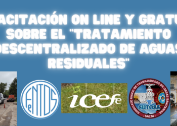 CAPACITACIÓN ON LINE Y GRATUITA SOBRE EL «TRATAMIENTO DESCENTRALIZADO DE AGUAS RESIDUALES»
