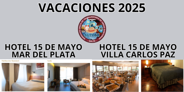 VACACIONES 2025 – TARIFAS ACTUALIZADAS SGBATOS EN MAR DEL PLATA Y VILLA CARLOS PAZ